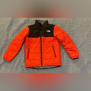 The North Face Kids' Reversible Red and Black Puffer/Sherpa Jacket